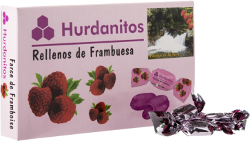 Caramelos Hurdanitos Rellenos De Frambuesa 140 Gr