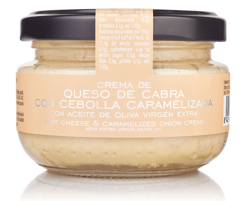 Crema De Queso De Cabra Con Cebolla Caramelizada