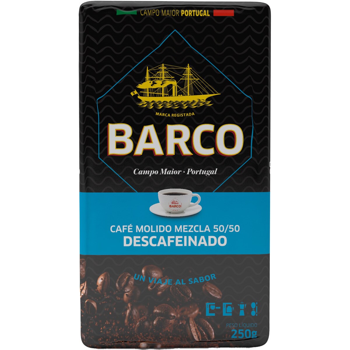 Café Barco Descafeinado Molido De 250 Gramos
